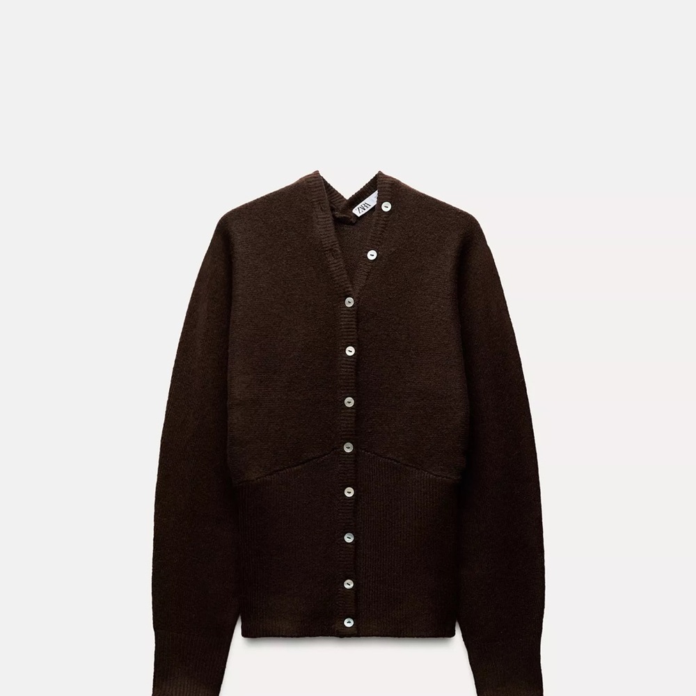 Brown Button-Up Cardigan